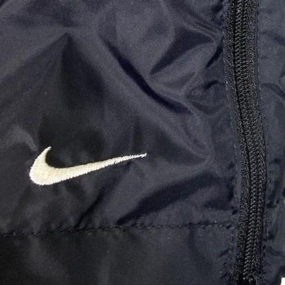 NEW Vtg 90s Nike Womens Medium Track Sweatpants Black Swoosh Pants Y2K Lined 31" - Picture 5 of 10